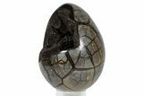 Septarian Dragon Egg Geode - Sparkly Black Crystals #359073-2